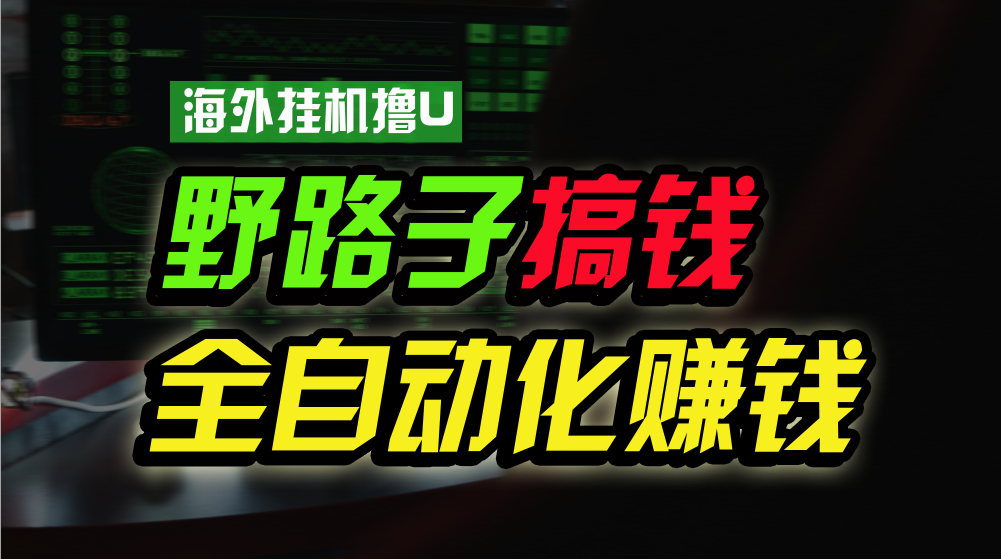 海外挂机撸U新平台，日赚8-15美元，全程无人值守，可批量放大，工作室内部项目！-云库资源