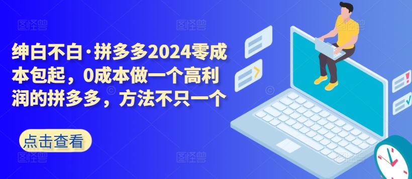 拼多多2024零成本包起，0成本做一个高利润的拼多多，方法不只一个-云库资源