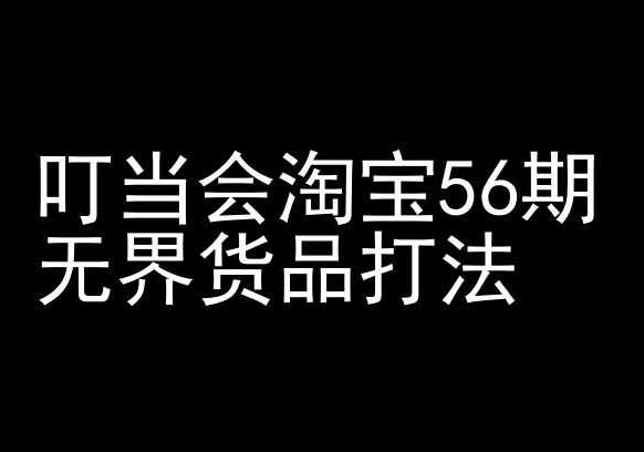 叮当会淘宝56期：无界货品打法-淘宝开店教程-云库资源