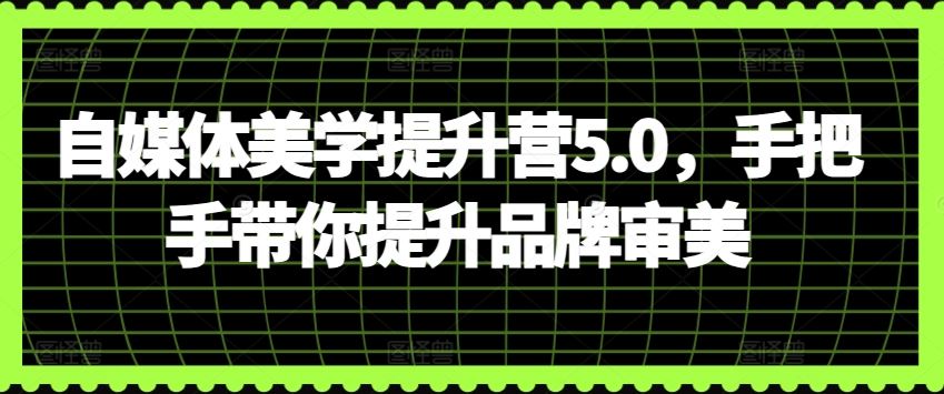 自媒体美学提升营5.0，手把手带你提升品牌审美-云库资源