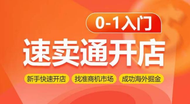 速卖通开店0-1入门，新手快速开店 找准商机市场 成功海外掘金-云库资源