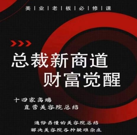 总裁新商道(美业老板必修课)，通俗易懂的美容院总结，解决美容院各种疑难杂症-云库资源