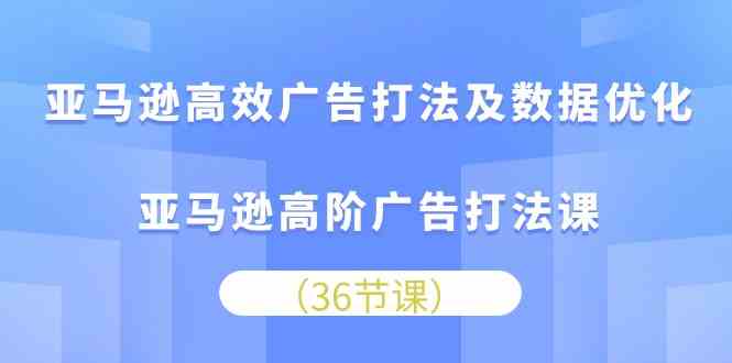 亚马逊高效广告打法及数据优化，亚马逊高阶广告打法课（36节）-云库资源