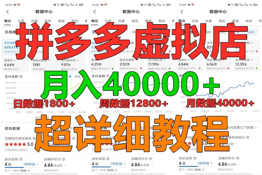 拼多多虚拟电商训练营月入40000+，全网最详细，你做你也行，暴利稳定长久-云库资源