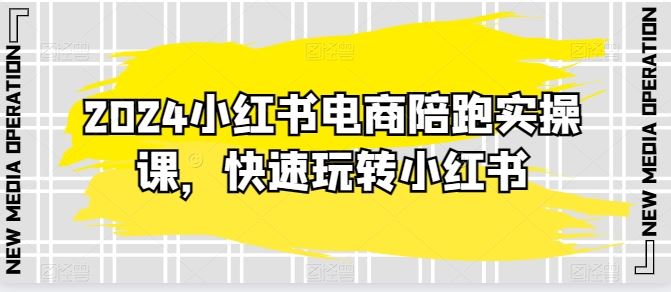 2024小红书电商陪跑实操课，快速玩转小红书，超过20节精细化课程-云库资源