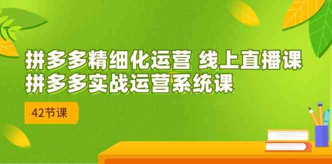 拼多多精细化运营 线上直播课：拼多多实战运营系统课（更新47节）-云库资源