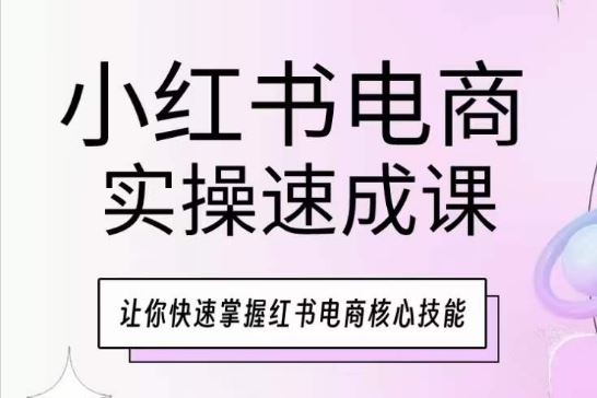 小红书电商实操速成课，让你快速掌握红书电商核心技能-云库资源