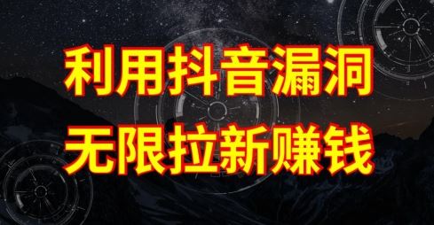 利用抖音链接漏洞，无限拉新赚钱【漏洞原理+操作流程】【揭秘】-云库资源
