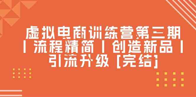 虚拟电商训练营第三期丨流程精简丨创造新品丨引流升级 [完结]-云库资源