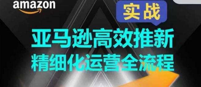 亚马逊高效推新精细化运营全流程，全方位、快速拉升产品排名和销量!-云库资源