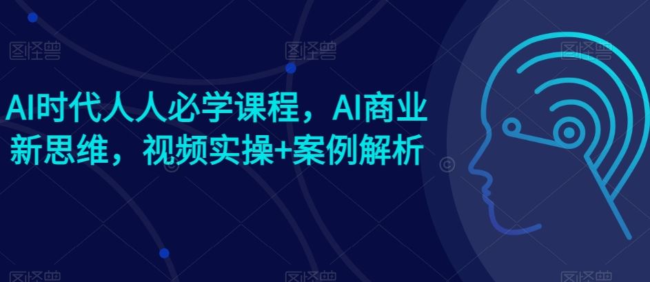 AI时代人人必学课程，AI商业新思维，视频实操+案例解析【赠AI商业爆款案例】-云库资源