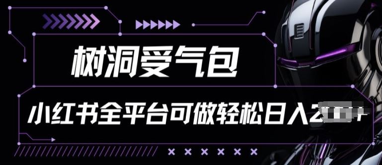 小红书等全平台树洞受气包项目，轻松日入一两张【揭秘】-云库资源