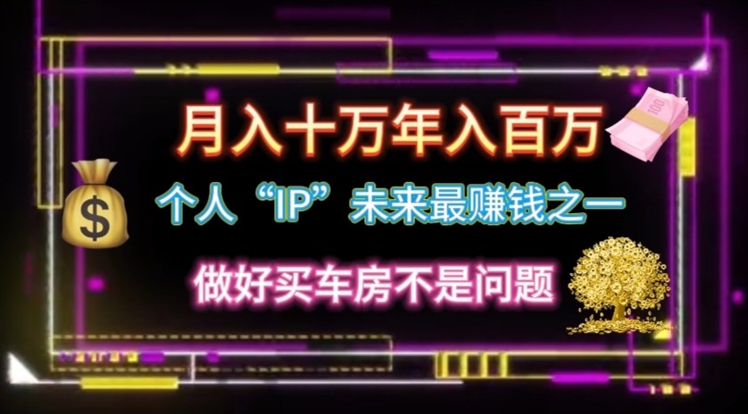 个人“ip”月入10w，年入100w-云库资源