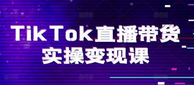 TikTok直播带货实操变现课：系统起号、科学复盘、变现链路、直播配置、小店操作流程、团队搭建等。-云库资源