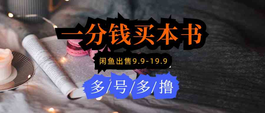 （9695期）每天花1分钱买一本书，闲鱼出售9.9-19.9不等，多账号多撸 新手小白均可操作-云库资源