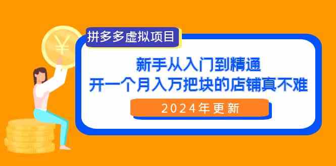 （9744期）拼多多虚拟项目：入门到精通，开一个月入万把块的店铺 真不难（24年更新）-云库资源