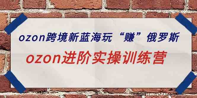 （9800期）ozon跨境新蓝海玩“赚”俄罗斯，ozon进阶实操训练营-云库资源