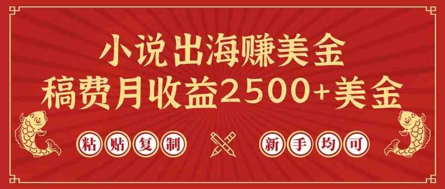（9765期）小说出海赚美金，稿费月收益2500+美金，仅需chatgpt粘贴复制，新手也能玩转-云库资源
