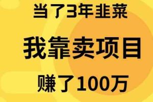 （10149期）当了3年韭菜，我靠卖项目赚了100万-云库资源