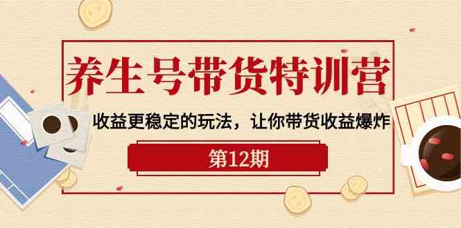 （10110期）养生号带货特训营【12期】收益更稳定的玩法，让你带货收益爆炸-9节直播课-云库资源