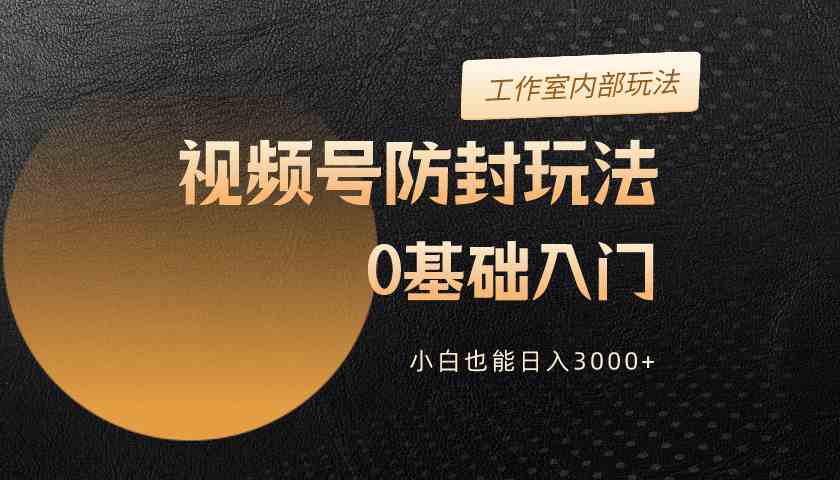 （10107期）2024视频号升级防封玩法，零基础入门，小白也能日入3000+-云库资源
