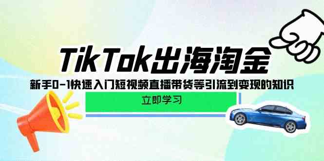 （10035期）TikTok-出海淘金，新手0-1快速入门短视频直播带货等引流到变现的知识-云库资源