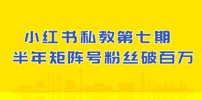 (10650期）小红书-私教第七期，小红书90天涨粉18w，1周涨粉破万 半年矩阵号粉丝破百万-云库资源