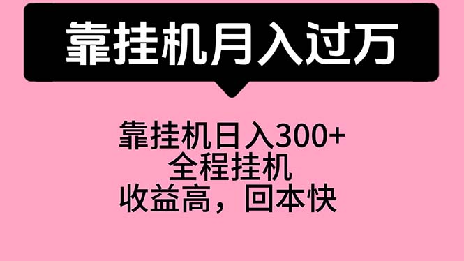 （10572期）靠挂机，月入过万，特别适合宝爸宝妈学生党，工作室特别推荐-云库资源
