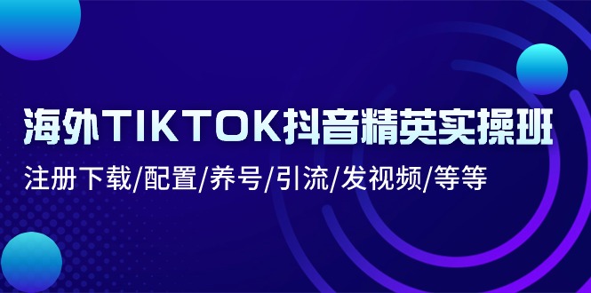 （10998期）海外TIKTOK抖音精英实操班：注册下载/配置/养号/引流/发视频/等等-云库资源