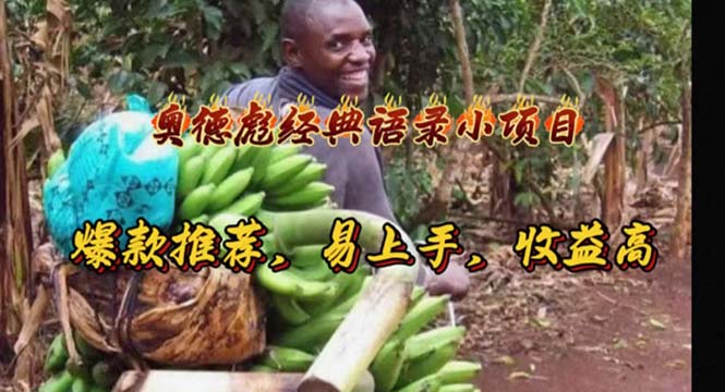 （11030期）奥德彪经典语录小项目，爆款推荐，易上手，收益高-云库资源