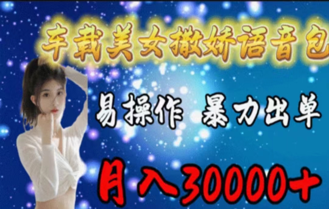 （11249期）车载美女撒娇语音包，执行就出单，月入3000＋，小白看完课程就能马上实操-云库资源