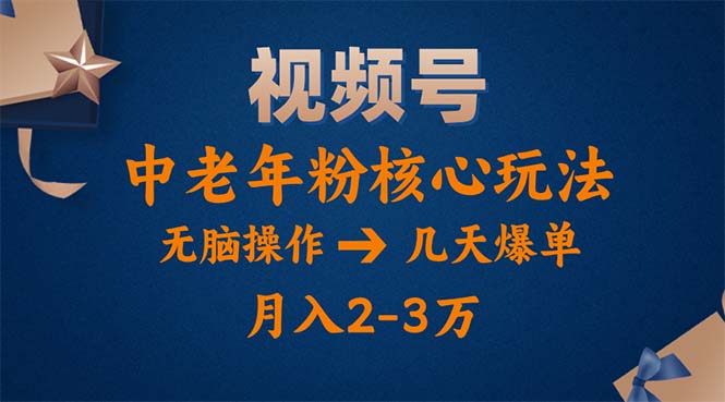 （11288期）视频号火爆玩法，高端中老年粉核心打法，无脑操作，一天十分钟，月入两万-云库资源