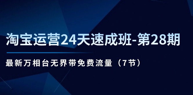 （11182期）淘宝运营24天速成班-第28期：最新万相台无界带免费流量（7节）-云库资源