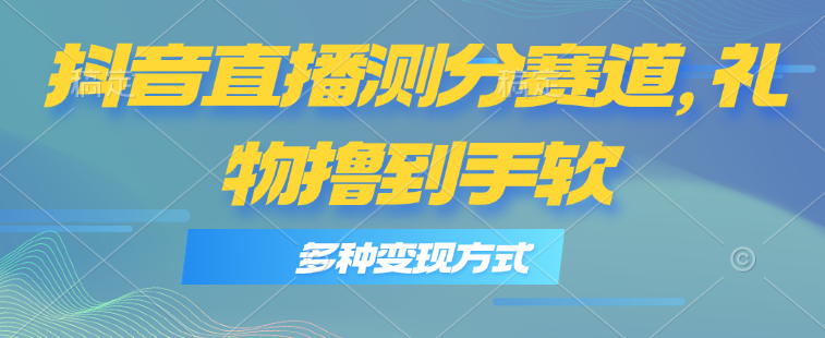 （11380期）抖音直播测分赛道，多种变现方式，轻松日入1000+-云库资源