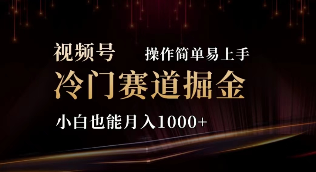 （11378期）2024视频号冷门赛道掘金，操作简单轻松上手，小白也能月入1000+-云库资源
