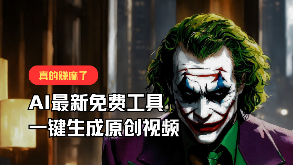 最新免费AI工具，一键生成原创视频，佛系搬运，轻松月入10000+！-云库资源