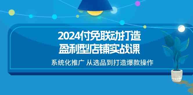 2024付免联动打造盈利型店铺实战课，系统化推广 从选品到打造爆款操作-云库资源