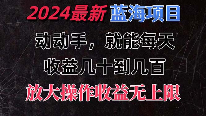（11470期）有手就行的2024全新蓝海项目，每天1小时收益几十到几百，可放大操作收…-云库资源