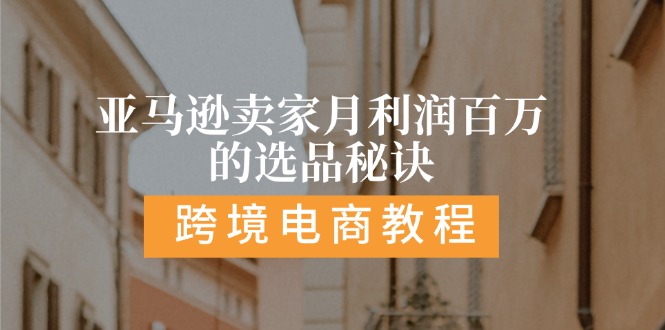 （11456期）亚马逊卖家月利润百万的选品秘诀:  抓重点/高利润/大方向/大类目/选品…-云库资源