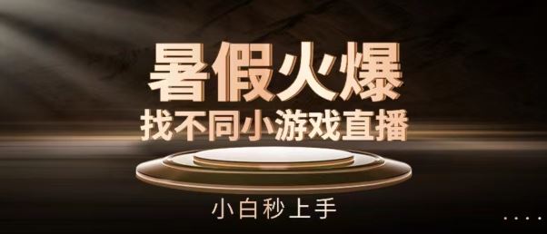 暑假火爆找不同小游戏直播间，小白秒上手【揭秘】-云库资源