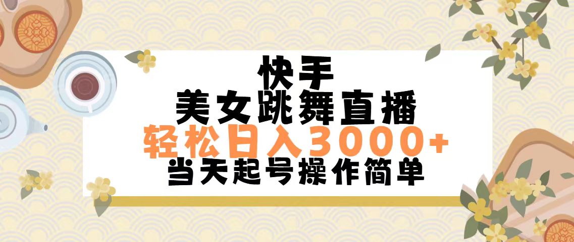 （11565期）快手美女跳舞直播，轻松日入3000+简单无脑-云库资源