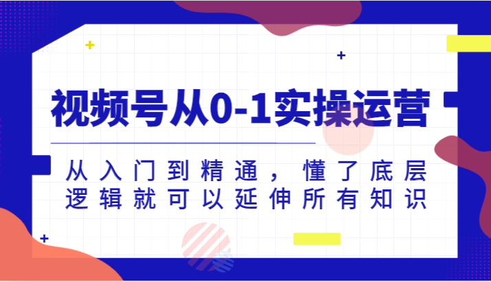 视频号从0-1实操运营，从入门到精通，懂了底层逻辑就可以延伸所有知识（更新2024.7）-云库资源