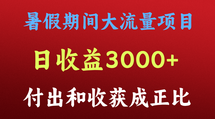 一天收益3000+，暑假期间， 这个项目才是真火-云库资源