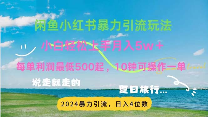 （11650期）2024暑假赚钱项目小红书咸鱼暴力引流，简单无脑操作，每单利润500+，…-云库资源