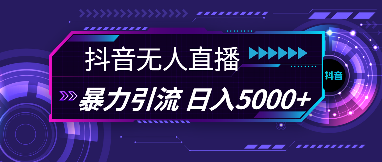 （11709期）抖音无人直播，暴利引流，日入5000+-云库资源