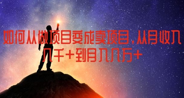 如何从做项目变成卖项目，从月收入几千到月入几万【揭秘】-云库资源