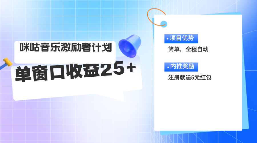（11942期）咪咕激励者计划，单窗口收益20~25，可矩阵操作-云库资源