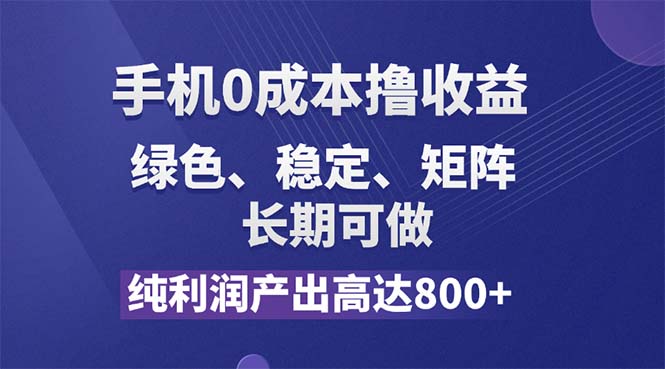 （11976期）纯利润高达800+，手机0成本撸羊毛，项目纯绿色，可稳定长期操作！-云库资源