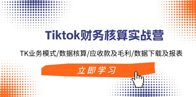 （11978期）Tiktok财务核算实战营：TK业务模式/数据核算/应收款及毛利/数据下载及报表-云库资源