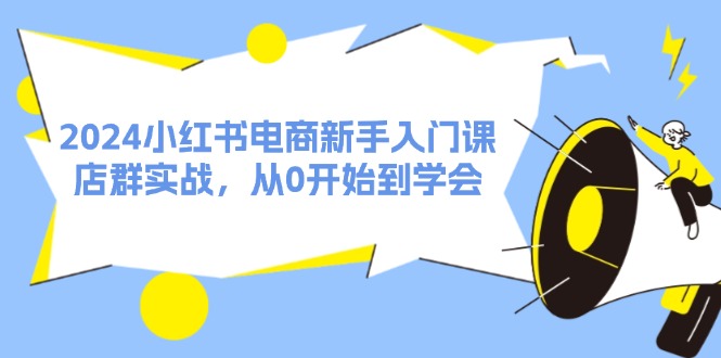 2024小红书电商新手入门课，店群实战，从0开始到学会（31节）-云库资源